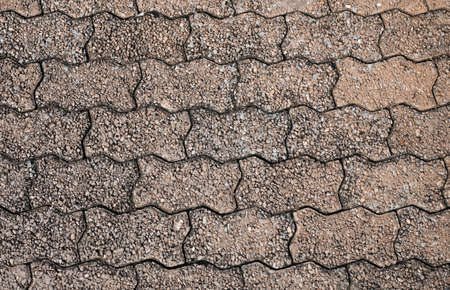 Pavement made of tiled bricksの写真素材