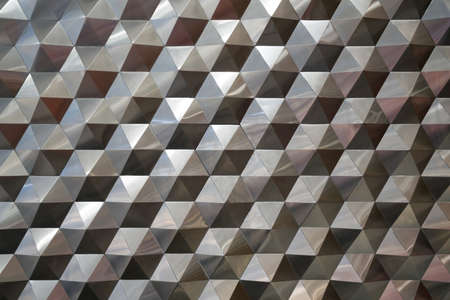 Seamless hexagonal metal pattern background, light and shade metal texture abstractの写真素材