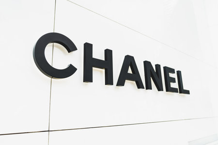 Bangkok, Thailand - Apr 26, 2018: Chanel brand logo in front of Chanel boutique store at Emquartier...