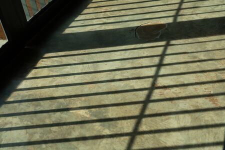 shadow and light lay on gorundの写真素材