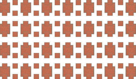 brick abstract background. Pattern of stone mosaic trapezium infinite repetition with a row of...
