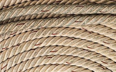 grunge background rope twisted pattern light beigeの写真素材