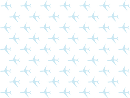travel symbol airplane icon flat element light blue aqua lot set design base on white backgroundの写真素材