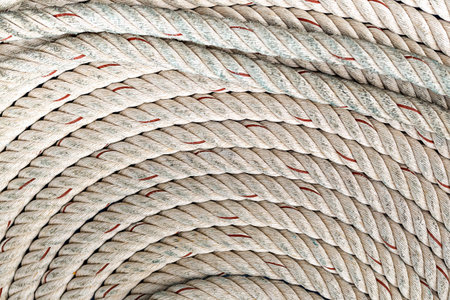 jute rope gray thick round background texture natural parallel row coil design base marine
