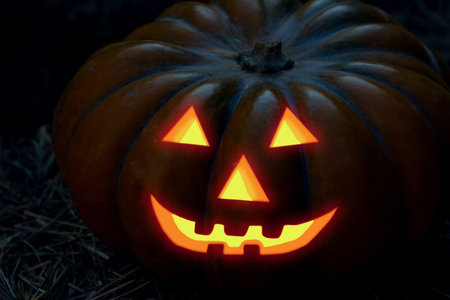 terrifying head design halloween lantern jack decor traditional glowing smile