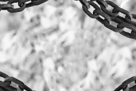background chains rusty old gray design tinted copy space monochrome industrial base
