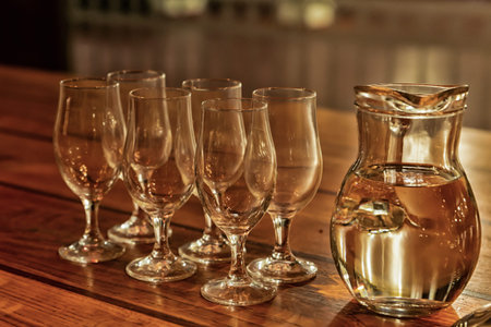set glass tableware wine champagne birthday celebration carafe water
