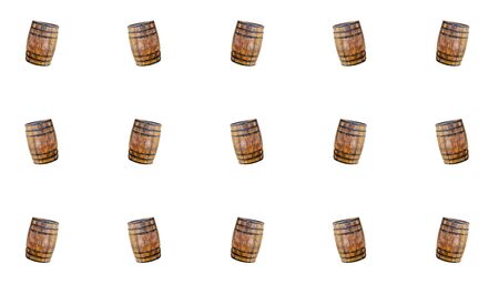 barrel oak slant pattern on an isolated background winemaking designの写真素材