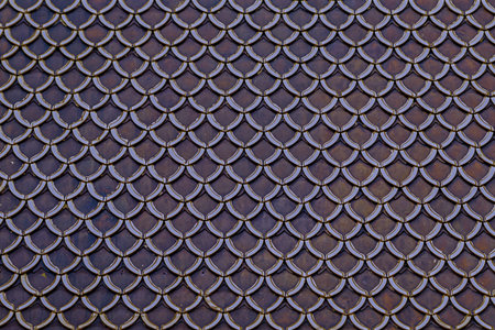 abstract metal pattern dark lilac texture fish scales, a lot of semicircular plates