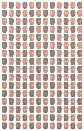 oak barrels dark and light brown translucent pattern on an isolated background