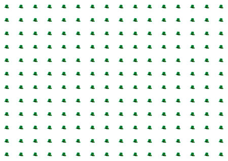 st patrick mini icon symbol hat green clover base design festive white isolated background