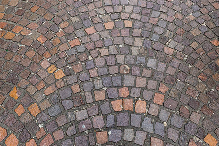 pattern city square stone background folded semicircle dark brown