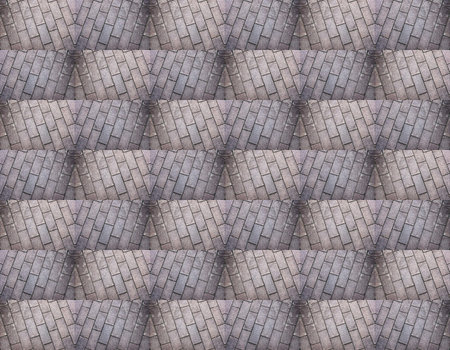 stone surface honeycomb base cobblestone town square abstract designの写真素材