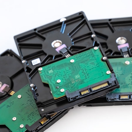 hard disk with printed circuit board computer device networkの写真素材