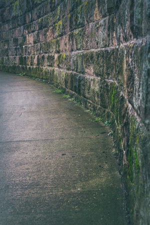 vintage european street, city evening alley
