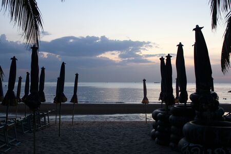 Stent evening beachの写真素材