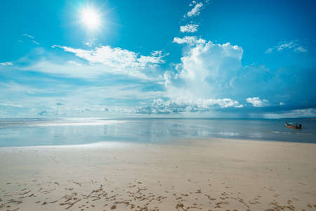 Empty sea and beach background with copy space Phuket, Thailand.の写真素材