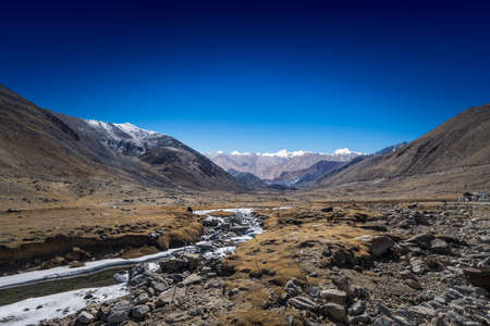 Heaven on Earth, Blue sky in leh ladakh .の写真素材