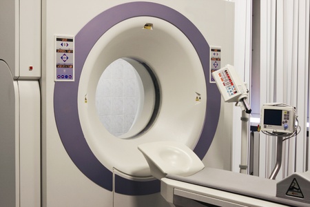 computer tomographic scanner in hospitalの写真素材