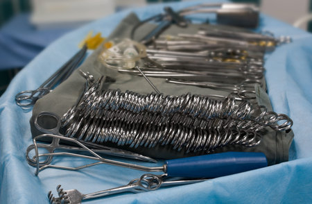 surgical instruments in operation room