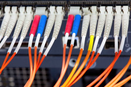 Network Switch. Closeup view with shallow DOF.