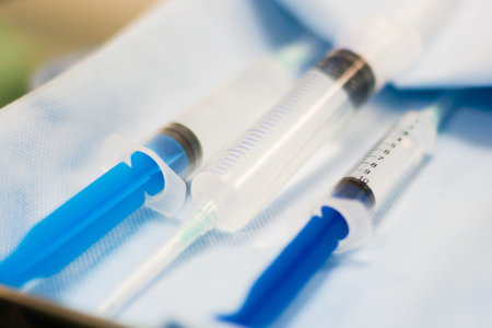 Syringes  Image with shallow view の写真素材