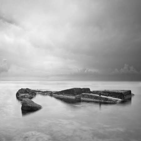 seascape with rocksの写真素材