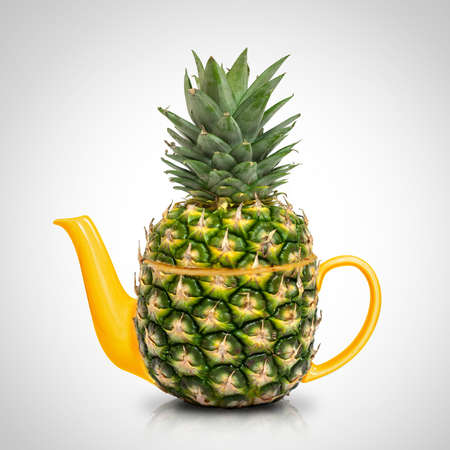 Concept green pineapple tea の写真素材