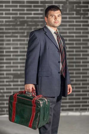 businessman with briefcase の写真素材