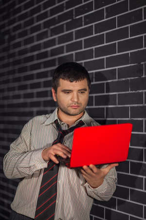 Businessman with notebookの写真素材