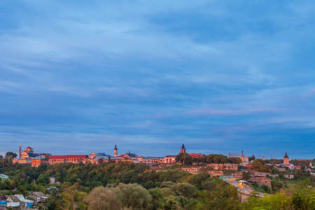 Evening City. Historic District Kamyanets-Podolsky City. Ukraineの写真素材