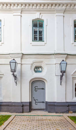 Facade of an old antique houseの写真素材