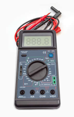 Multimeter, tester isolated on the white backgroundの写真素材