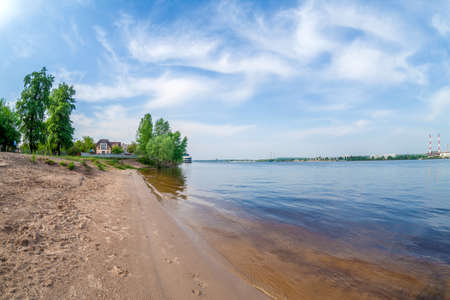 View of Dnieper river in Kiev, Ukraineの写真素材