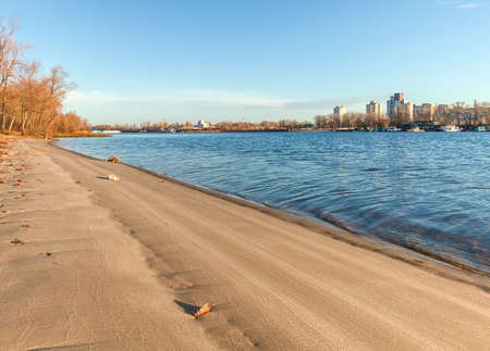 View of Dnieper river in Kiev, Ukraineの写真素材
