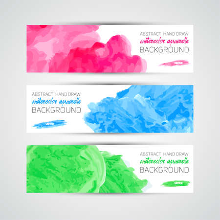 Vector abstract acrylic painted brush banner on white backgroundのイラスト素材