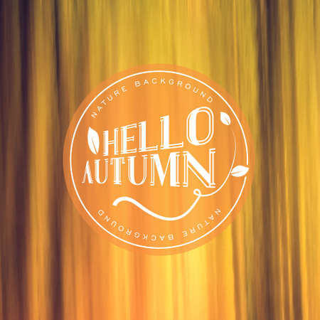 Hello autumn. Vector autumn backgroundの写真素材