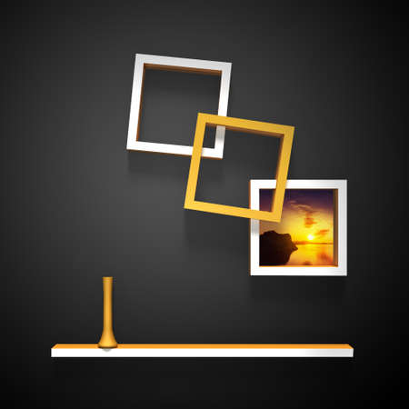 modern creative shelves template for your designの写真素材