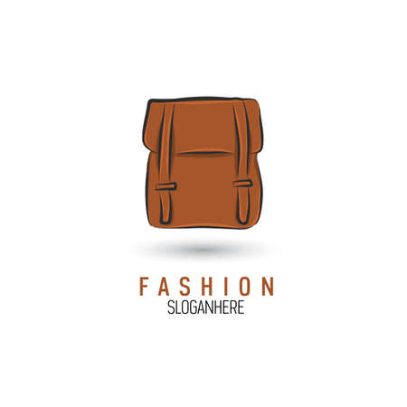 Hand-drawn bag icon or logo template. Handbag  Sketch Vector illustration.のイラスト素材
