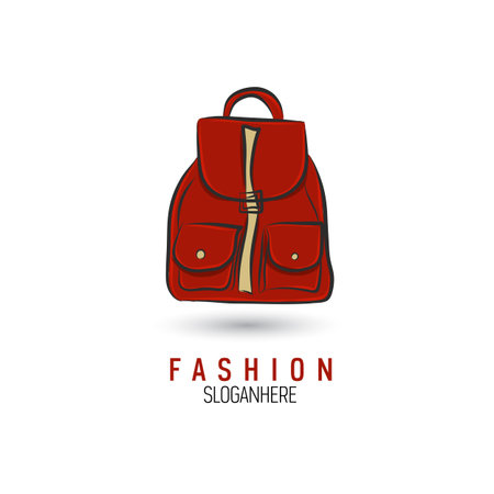 Hand-drawn bag icon template.のイラスト素材