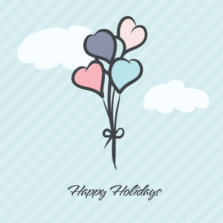 Valentines Day greeting card template.のイラスト素材