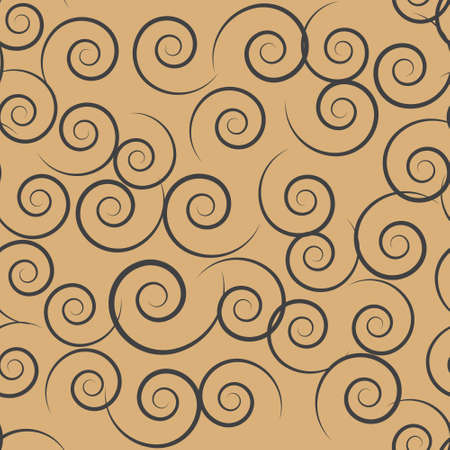 Vector seamless pattern. Modern stylish texture. Repeating spirals background.のイラスト素材