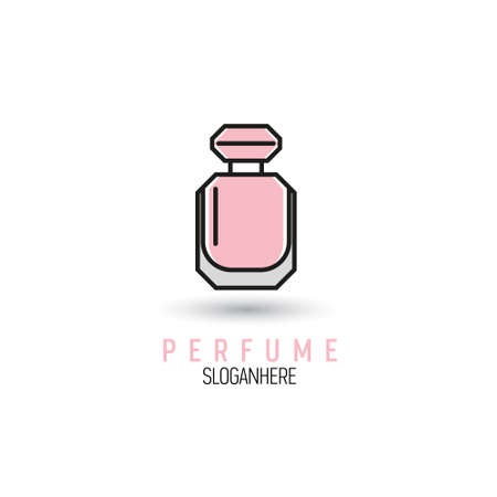 Vector artistic perfume sketch logo templateのイラスト素材