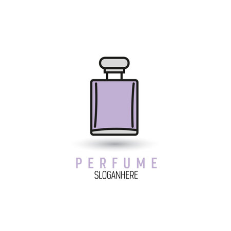 Vector artistic perfume sketch logo templateのイラスト素材
