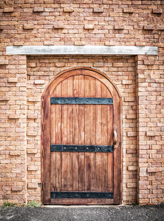 Antique doors and wallsの写真素材