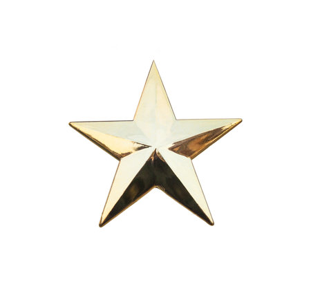 Christmas gold stars on a white background.