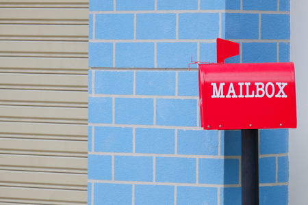 Letter Box building. Red Box.の写真素材
