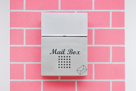 Letter Box building. Red Box.の写真素材