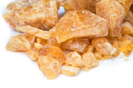 Yellow resin from natural rubberの写真素材