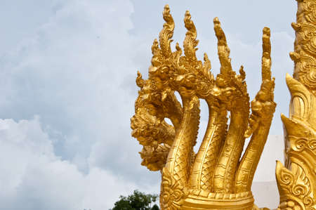 naga art in temple Thai style の写真素材